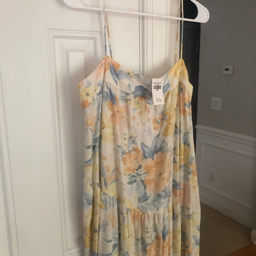 New w Tag: Abercrombie and Fitch Linen Blend Maxi Dress. Size Large
